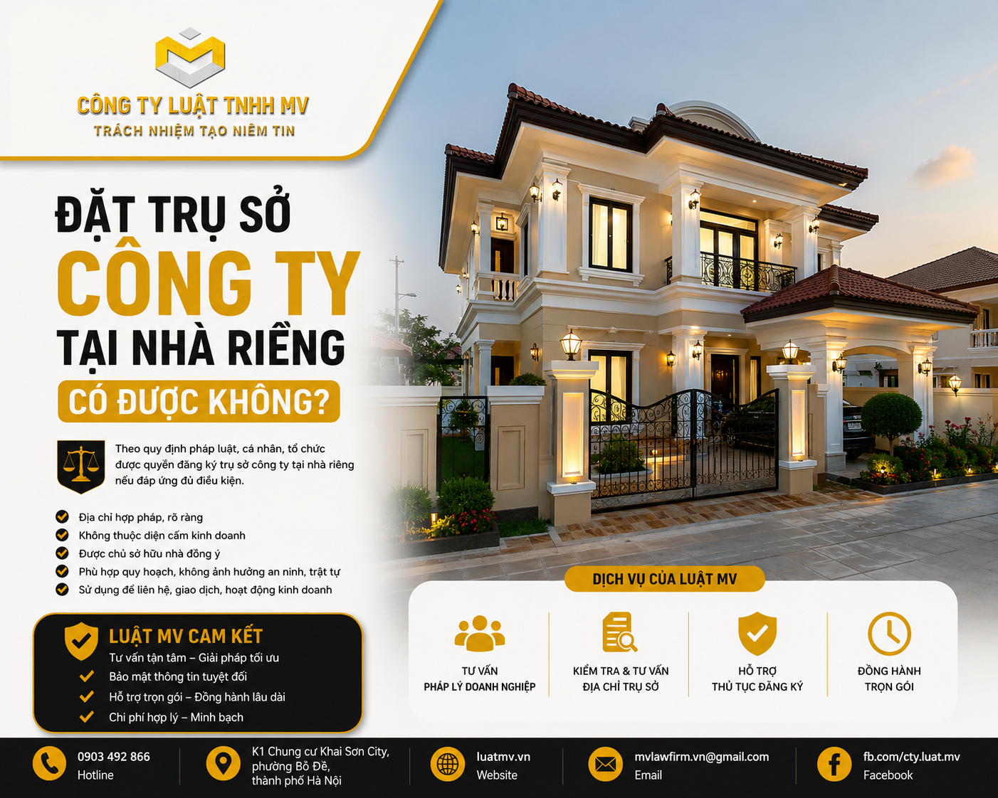 Đặt trụ sở công ty tại nhà riêng có được không?